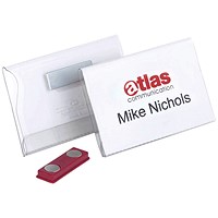 Durable Name Badges, Magnetic, 90x54mm, Pack of 25