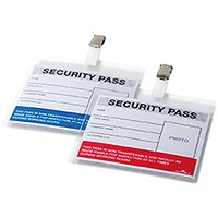 Durable Colour Coded Security Pass Red/Blue (Pack of 25) 999108004