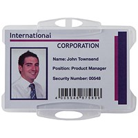 Durable Security Pass Holder, 85x54mm, Pack of 50