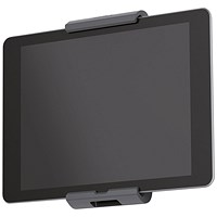 Durable Wall Tablet Stand, Adjustable Tilt, Silver