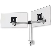 Durable Monitor Mount PRO for 2 Screens Up to 27 Inch with Desk Clamp Attachment