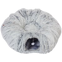 Danish Design Cat Tunnel, Fur, Grey