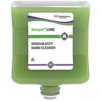 DEB Solopol Limewash Hand Wash Cartridge, 2 Litres