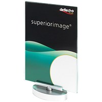 Deflecto Swivel Sign Holder, A4, Clear