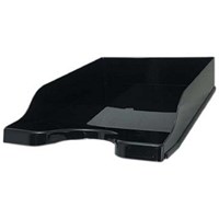 Deflecto SteriTouch Self-stacking Letter Tray, Black