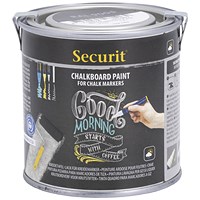 Securit Acrylic Chalkboard Paint, Black, 250ml