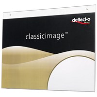 Deflecto Landscape Wall Sign Holder, A4, Clear