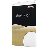 Deflecto Portrait Wall Sign Holder, A3, Clear