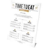 Announce Slanted Sign Holder, A4, Clear