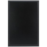 Securit Woody Chalkboard with Chalk Marker and Mounting Kit 400x15x600mm Black