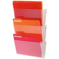 Deflecto Linked Wall File Pocket A4 (Pack of 3)