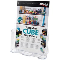 Deflecto Standard Rigid Literature Holder, A4, Clear