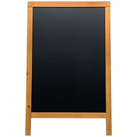 Deflecto Double Sided Pavement A Frame Chalkboard 850x545x440mm Teak