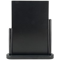 Deflecto Double Sided Large Countertop Chalkboard Information Display Black