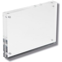Deflecto Magnetic Block Desktop Card Holder, Acrylic, A6 Deflecto Magnetic Block Desktop Card Holder, Acrylic, A6