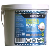 Dirteeze Hand And Surface Wipes Bucket, 225 Sheets