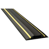 D-Line Floor Cable Cover, 30mmx10mm Channel, 1.8m Wide, Black & Yellow