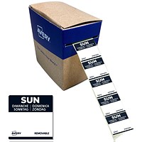Avery Food Day Labels, Sunday, Pack of 1000