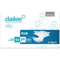 Dailee Slip Premium Plus Adult Diapers, XS/Small, Pack of 30
