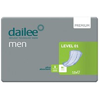 Dailee Men Premium Incontinence Pads, Level 1, Pack of 15