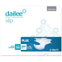 Dailee Slip Premium Plus Adult Diapers, Large/XL, Pack of 30
