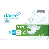 Dailee Slip Premium Super Adult Diapers, XS/Small, Pack of 30
