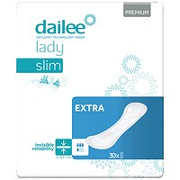 Dailee Lady Premium Slim Extra Incontinence Pads, Pack of 30