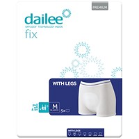 Dailee Fix Premium Fixation Pants with Legs, Medium, Pack of 5