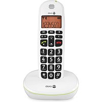 Doro DECT Cordless Telephone Big Button White PHONEEASY 100W