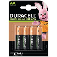 Duracell Rechargeable AA Batteries, Pack of 4