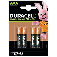 Duracell Rechargeable Battery, AAA - Pack of 4