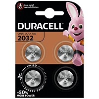 Duracell CR2032 Lithium Batteries, Pack of 4
