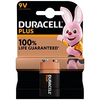 Duracell Plus 9V Battery Alkaline 100% Life