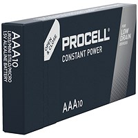 Duracell Procell Constant AAA Batteries, Pack of 10 Duracell Procell Constant AAA Batteries, Pack of 10