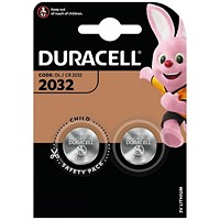 Duracell DL2032 3V Lithium Button Battery (Pack of 2)