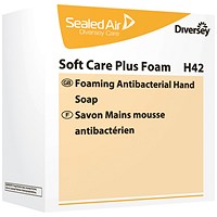 Diversey H42 Soft Care Plus Foam Hand Wash Cartridge, 700ml, Pack of 6