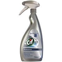 Cif Stainless Steel and Glass Cleaner Spray, 750ml Cif Stainless Steel and Glass Cleaner Spray, 750ml