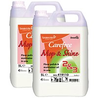 Carefree Mop and Shine Floor Polish 5 Litre (Pack of 2)