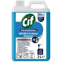 Cif Professional Conc Window+Glass Cleaner 2 Litres Pack of 2