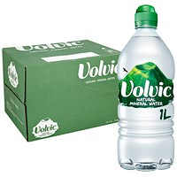 Volvic Natural Mineral Water - 12 x 1 Litre Bottles