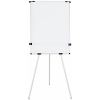 Bi-Office Earth Kyoto Tripod Magnetic Easel, With Paper Roll, With Extendable Arms, 700x1000mm, Silver