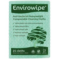 Envirowipe Antibacterial Cleaning Cloths 500x360mm Green (Pack of 25) EWF152