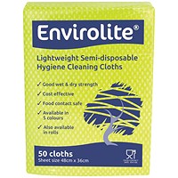 Envirolite Lightweight 480x360mm Yellow All Purpose Cloths (Pack of 50) ELF500