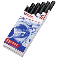 Edding 8750 Industry Paint Marker, Bullet Tip, Black, Pack of 10