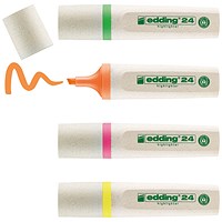 Edding E-24/4 EcoLine Highlighter Assorted (Pack of 4)