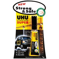 UHU Strong and Safe Super Glue 7g (Pack of 12)