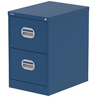 Qube 2 Drawer Filing Cabinet Blue