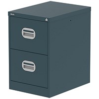 Qube 2 Drawer Filing Cabinet Ocean Cobalt