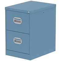 Qube 2 Drawer Filing Cabinet Pastel Blue