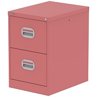 Qube 2 Drawer Filing Cabinet Antique Pink